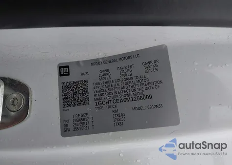 2021 Chevrolet Colorado 4Wd Long Box Lt from USA, damaged, VIN 1GCHTCEA6M1256009